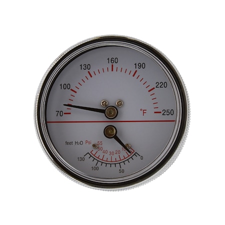 Jones Stephens 0-55 PSI psi, 2.83 in Dial, NPT, Steel Case Material J40551